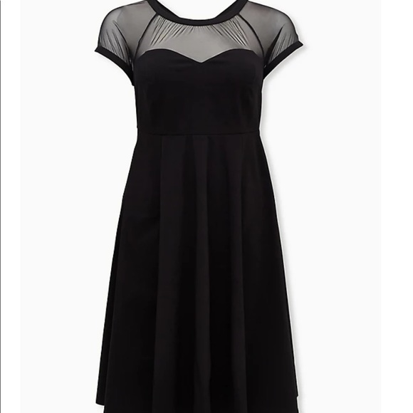 NWT Torrid Black Mesh Inset Swing Dress Size 20 - Picture 4 of 6